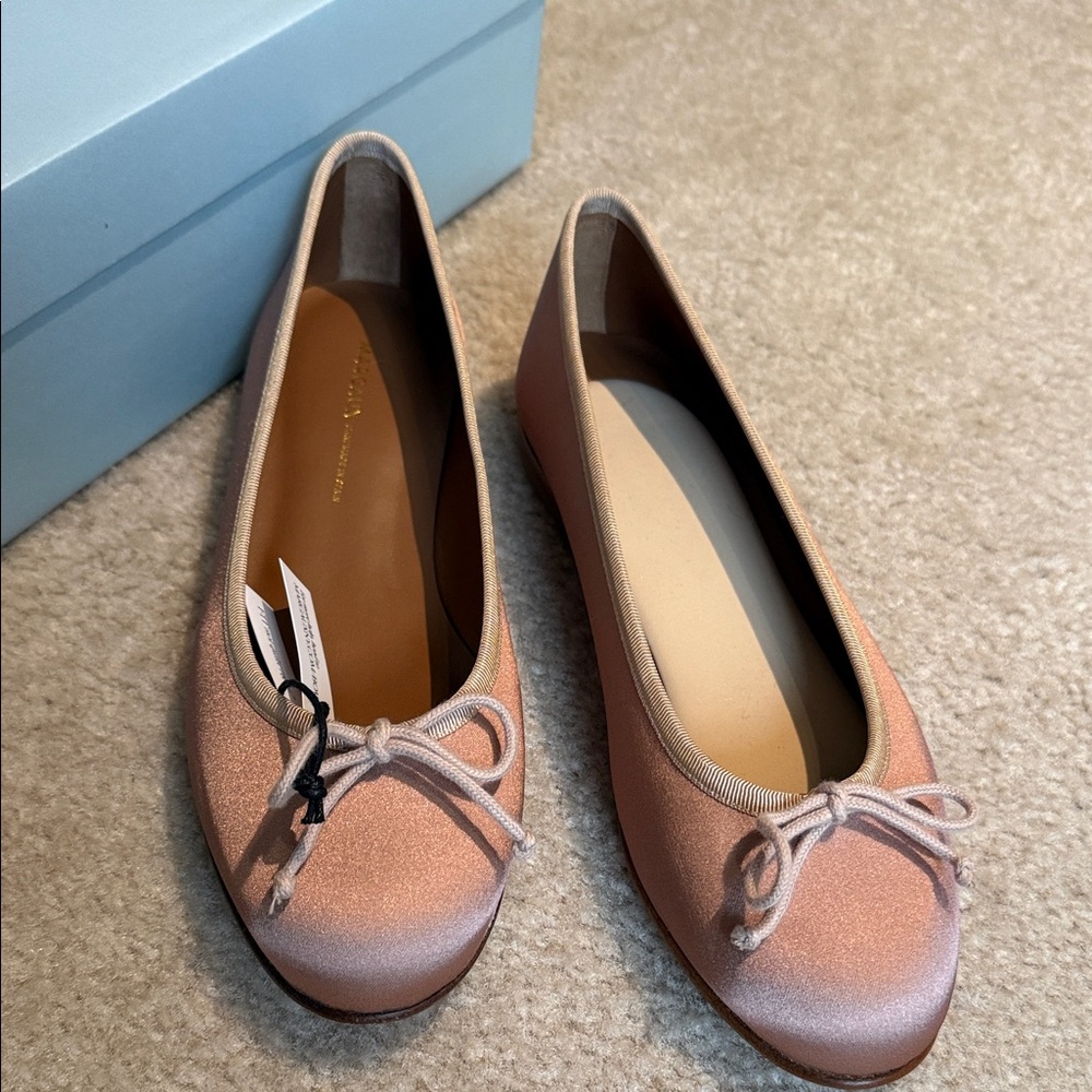 Margaux The Demi Flats - Satin Dusty Pink
